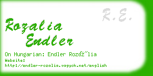 rozalia endler business card